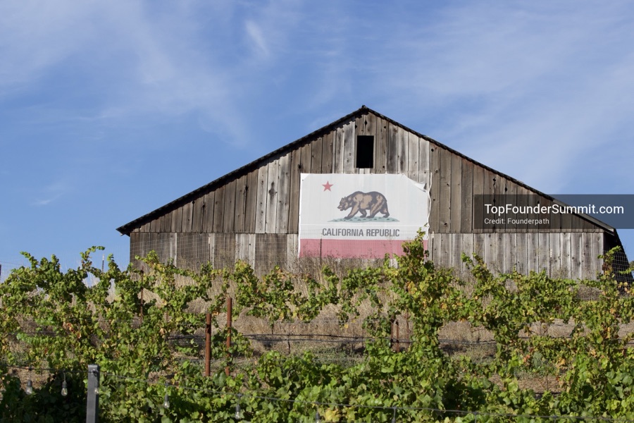 Stanly Ranch and the Napa Valley vineyards on day one of the Top Founders Summit