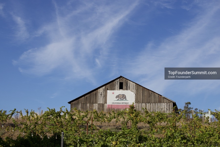 Stanly Ranch and the Napa Valley vineyards on day one of the Top Founders Summit