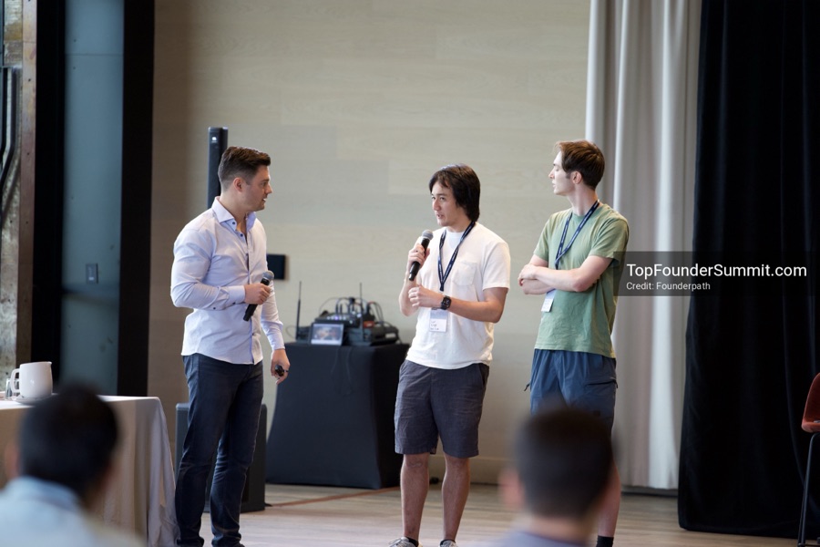 Founders on the main stage and in the audience during the opening keynotes at Glass House, Top Founders Summit Napa 2026