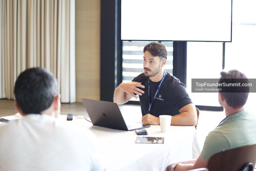 Founder-led workshop breakouts at Glass House on day two of the Top Founders Summit Napa 2026