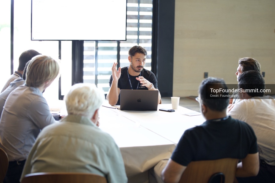 Founder-led workshop breakouts at Glass House on day two of the Top Founders Summit Napa 2026