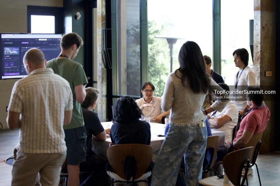 Founder-led workshop breakouts at Glass House on day two of the Top Founders Summit Napa 2026