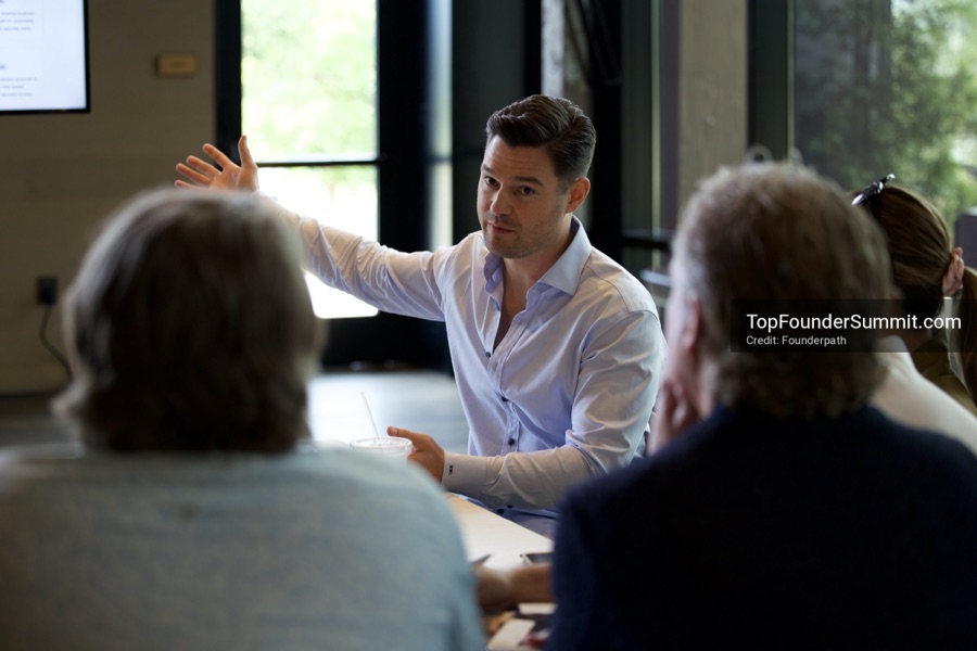 Founder-led workshop breakouts at Glass House on day two of the Top Founders Summit Napa 2026