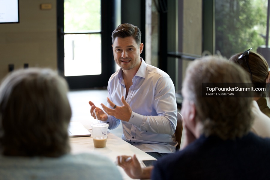 Founder-led workshop breakouts at Glass House on day two of the Top Founders Summit Napa 2026
