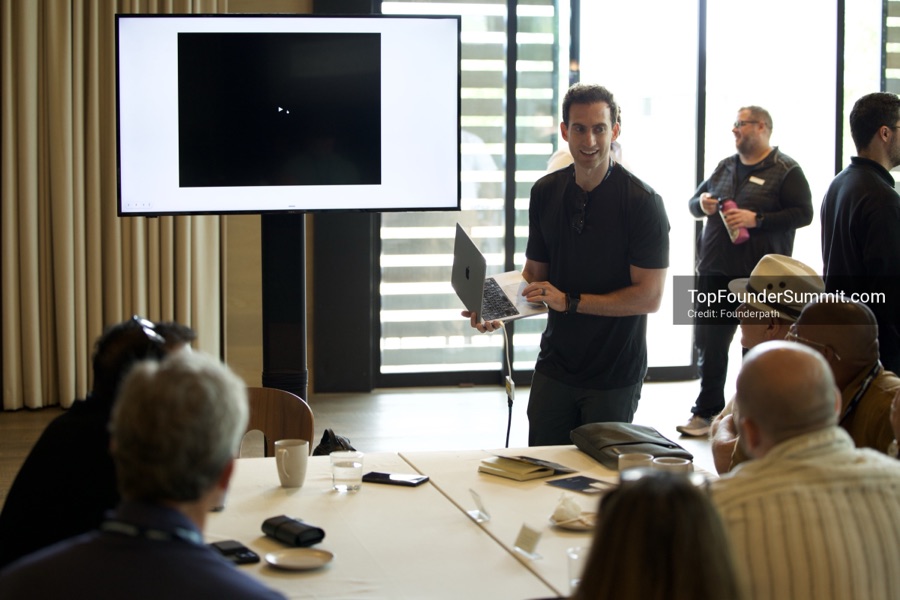 Founder-led workshop breakouts at Glass House on day two of the Top Founders Summit Napa 2026