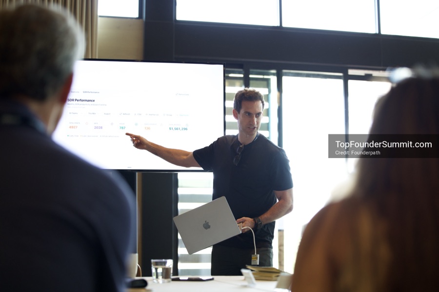 Founder-led workshop breakouts at Glass House on day two of the Top Founders Summit Napa 2026