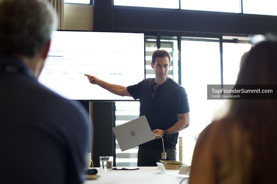 Founder-led workshop breakouts at Glass House on day two of the Top Founders Summit Napa 2026