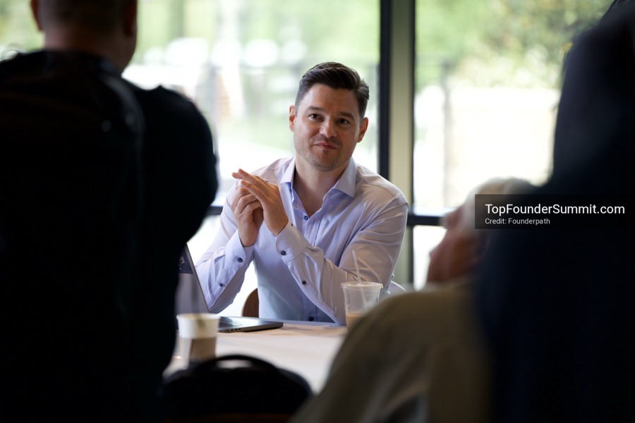 Founder-led workshop breakouts at Glass House on day two of the Top Founders Summit Napa 2026