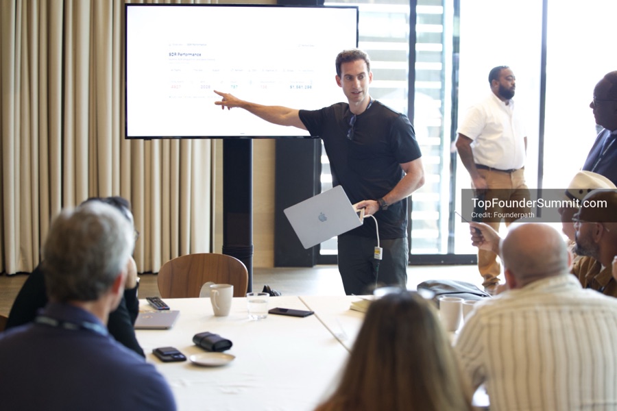 Founder-led workshop breakouts at Glass House on day two of the Top Founders Summit Napa 2026