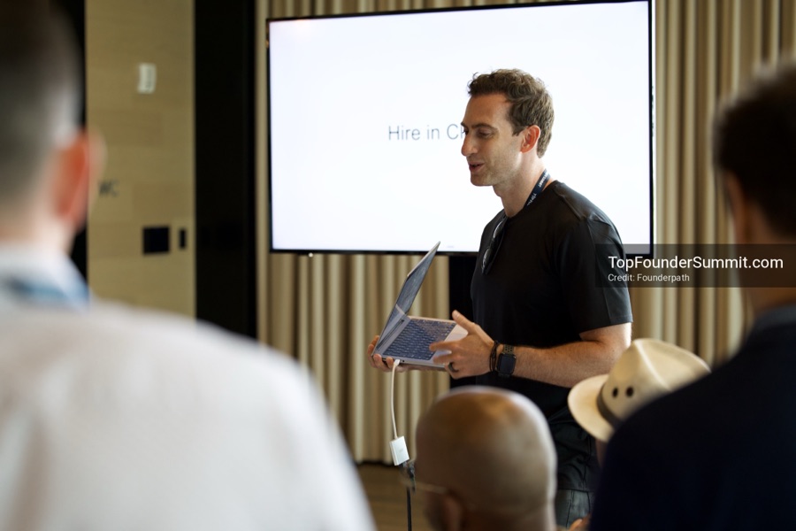 Founder-led workshop breakouts at Glass House on day two of the Top Founders Summit Napa 2026