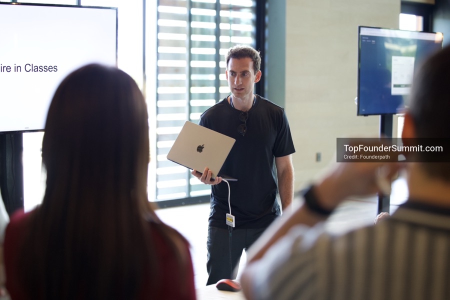 Founder-led workshop breakouts at Glass House on day two of the Top Founders Summit Napa 2026