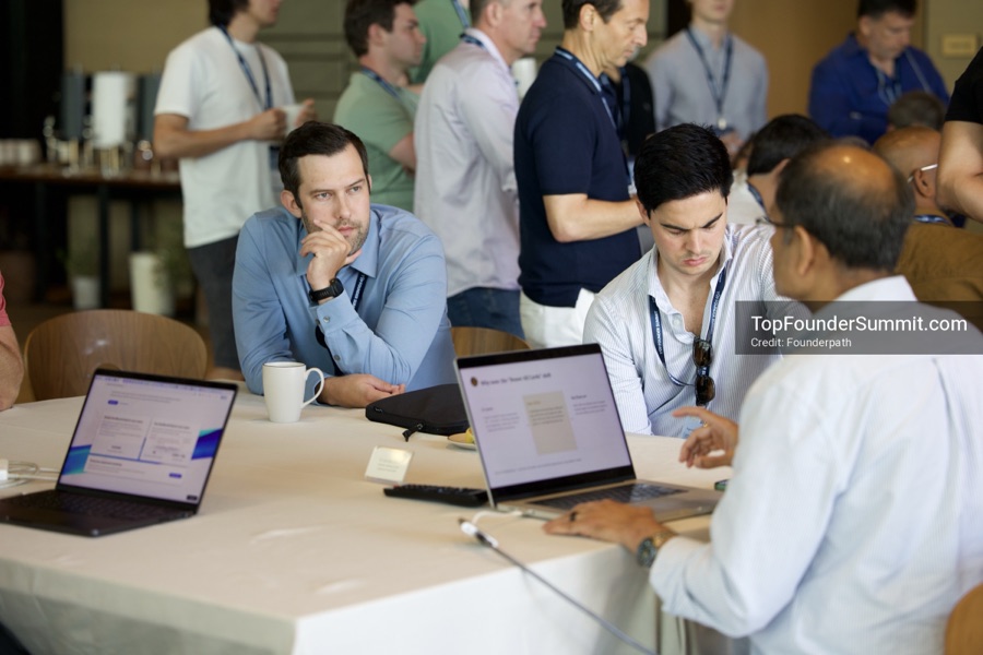 Founder-led workshop breakouts at Glass House on day two of the Top Founders Summit Napa 2026