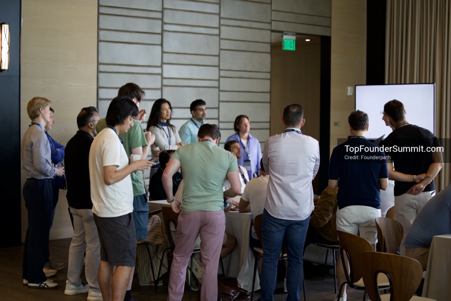 Founder-led workshop breakouts at Glass House on day two of the Top Founders Summit Napa 2026