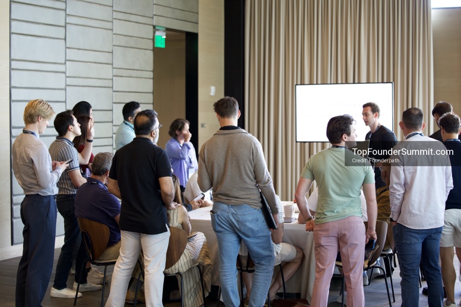 Founder-led workshop breakouts at Glass House on day two of the Top Founders Summit Napa 2026