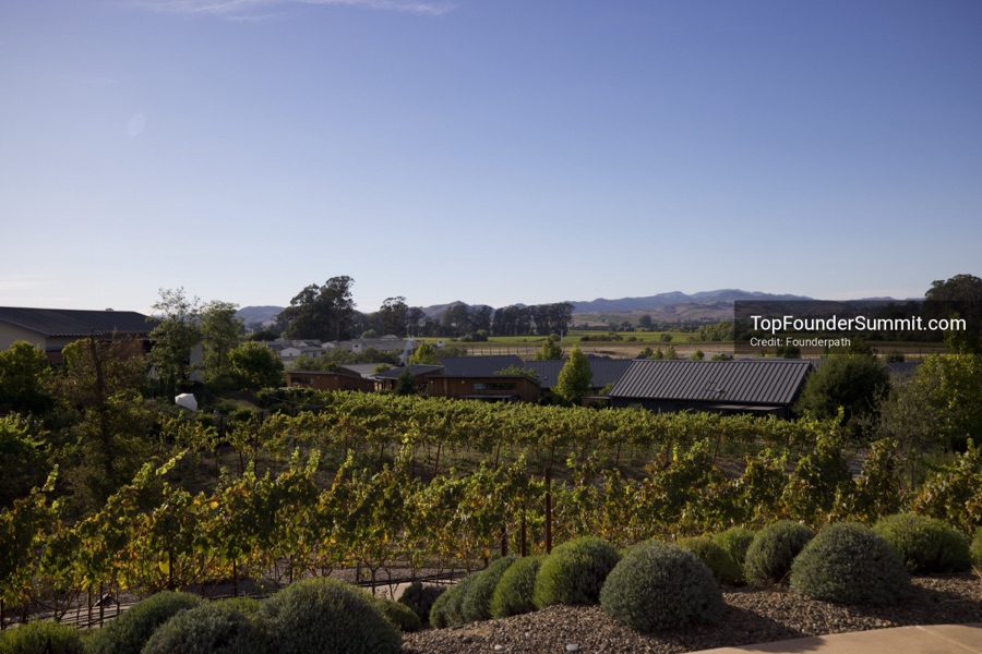 Stanly Ranch and the Napa Valley vineyards on day one of the Top Founders Summit