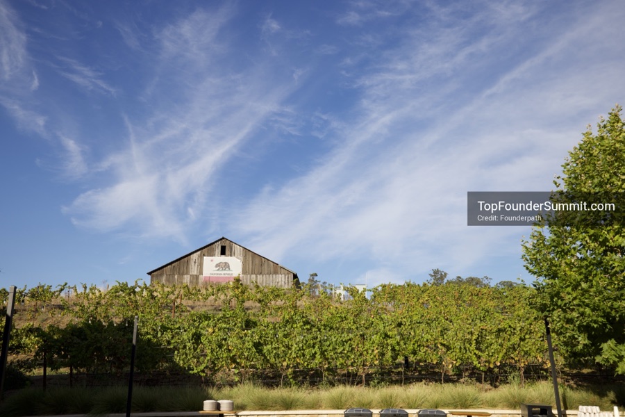 Stanly Ranch and the Napa Valley vineyards on day one of the Top Founders Summit