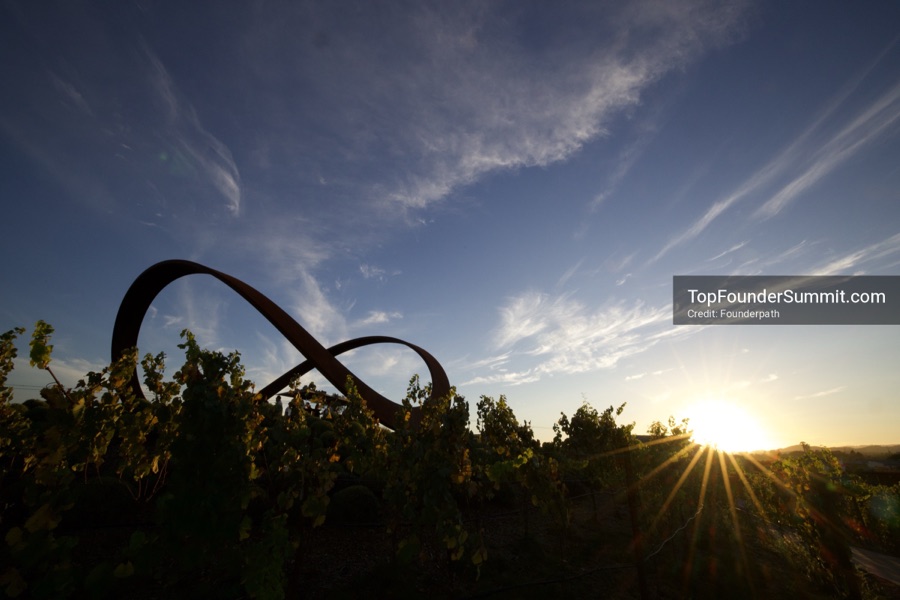 Stanly Ranch and the Napa Valley vineyards on day one of the Top Founders Summit