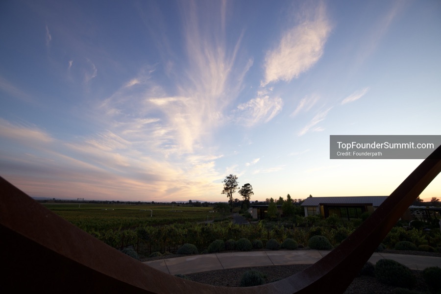 Stanly Ranch and the Napa Valley vineyards on day one of the Top Founders Summit