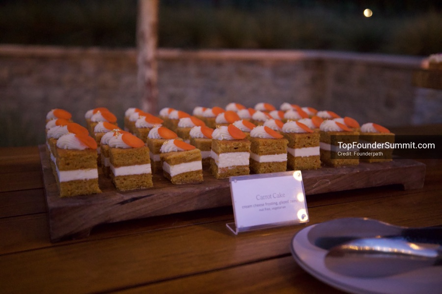 Founders at the opening wine-and-cheese reception and dinner on day one of the Top Founders Summit, Stanly Ranch, Napa Valley