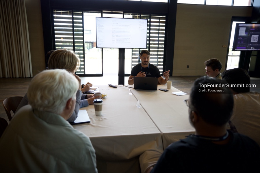 Founder-led workshop breakouts at Glass House on day two of the Top Founders Summit Napa 2026