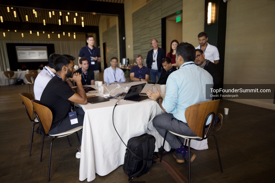 Founder-led workshop breakouts at Glass House on day two of the Top Founders Summit Napa 2026