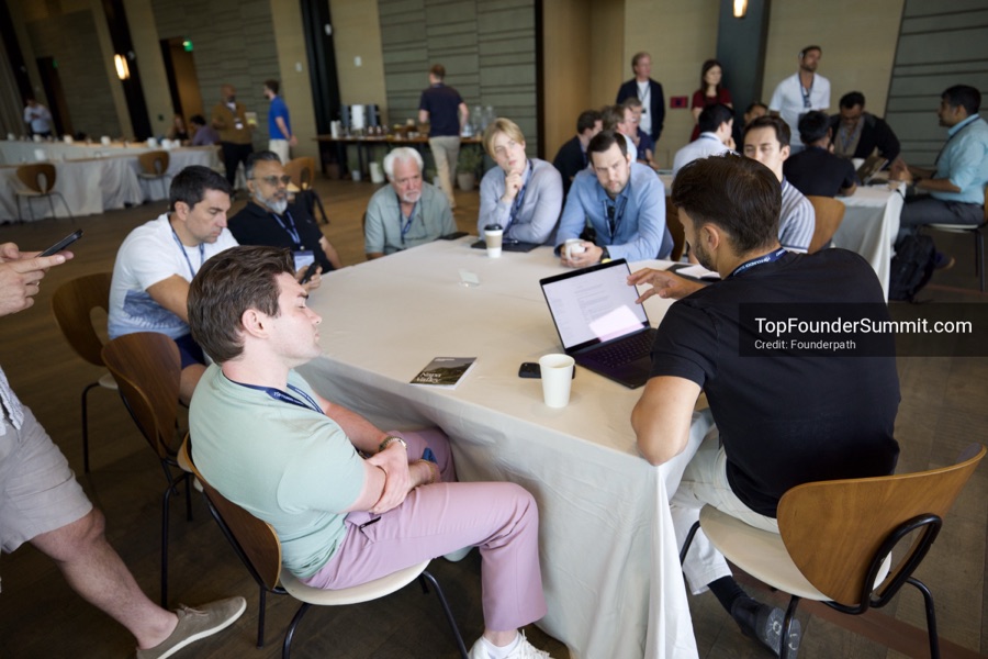 Founder-led workshop breakouts at Glass House on day two of the Top Founders Summit Napa 2026