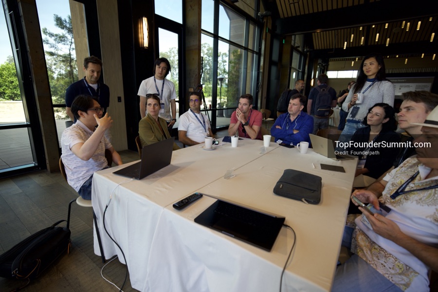 Founder-led workshop breakouts at Glass House on day two of the Top Founders Summit Napa 2026