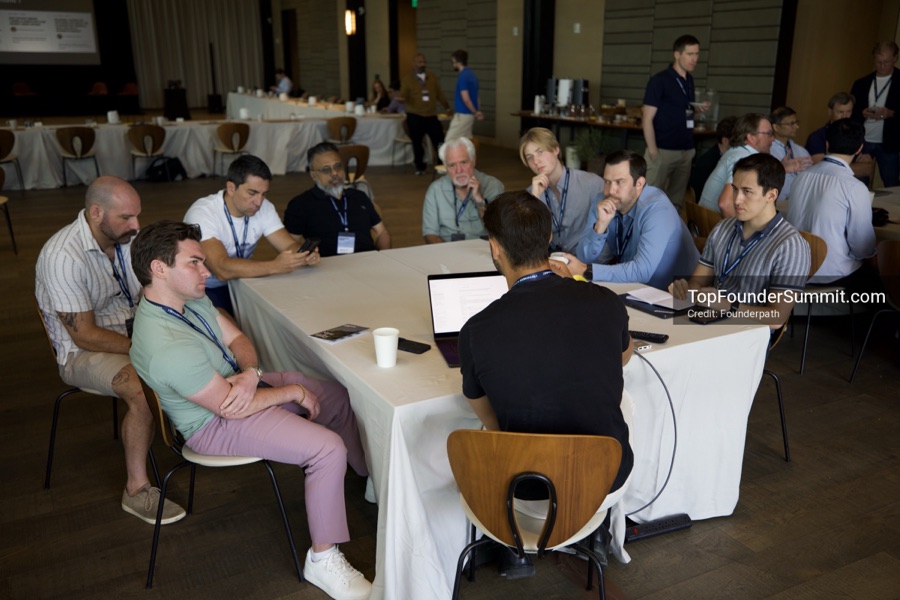 Founder-led workshop breakouts at Glass House on day two of the Top Founders Summit Napa 2026