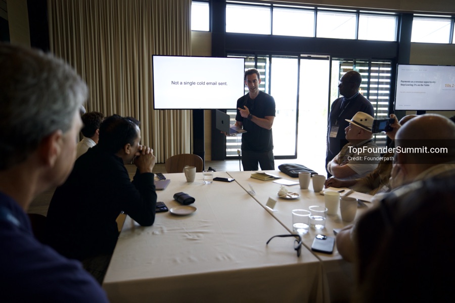 Founder-led workshop breakouts at Glass House on day two of the Top Founders Summit Napa 2026