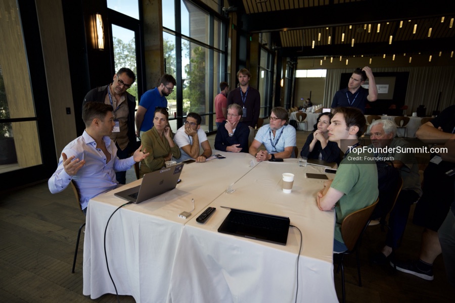 Founder-led workshop breakouts at Glass House on day two of the Top Founders Summit Napa 2026