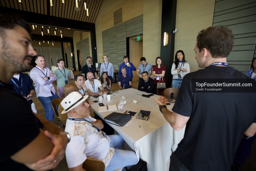 Founder-led workshop breakouts at Glass House on day two of the Top Founders Summit Napa 2026