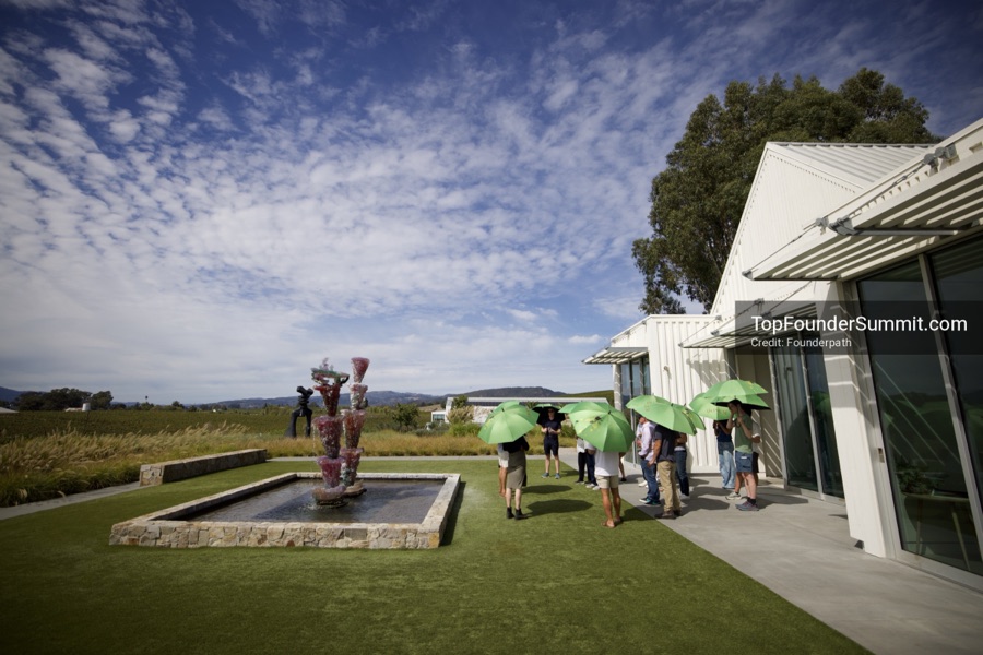 Wine, land and art tour at Donum Estate with founders from the Top Founders Summit Napa 2026
