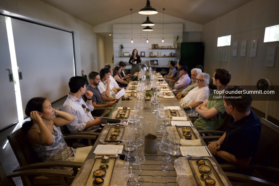 Wine, land and art tour at Donum Estate with founders from the Top Founders Summit Napa 2026