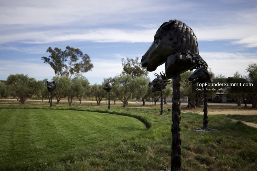 Wine, land and art tour at Donum Estate with founders from the Top Founders Summit Napa 2026