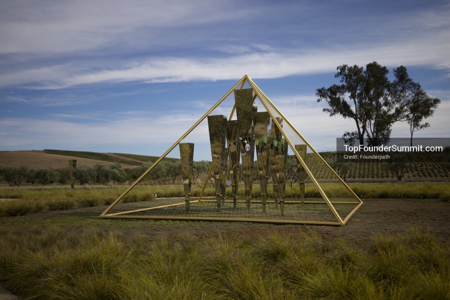 Wine, land and art tour at Donum Estate with founders from the Top Founders Summit Napa 2026