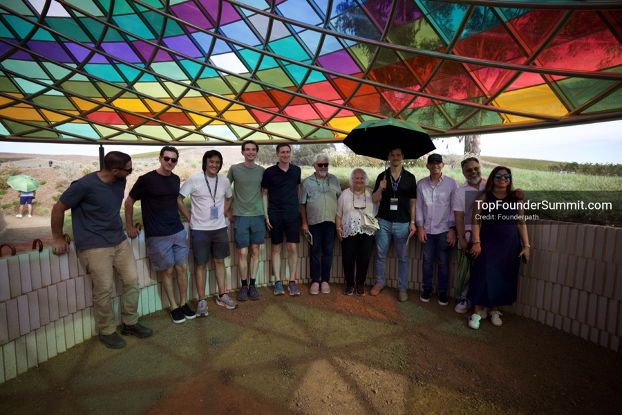 Wine, land and art tour at Donum Estate with founders from the Top Founders Summit Napa 2026