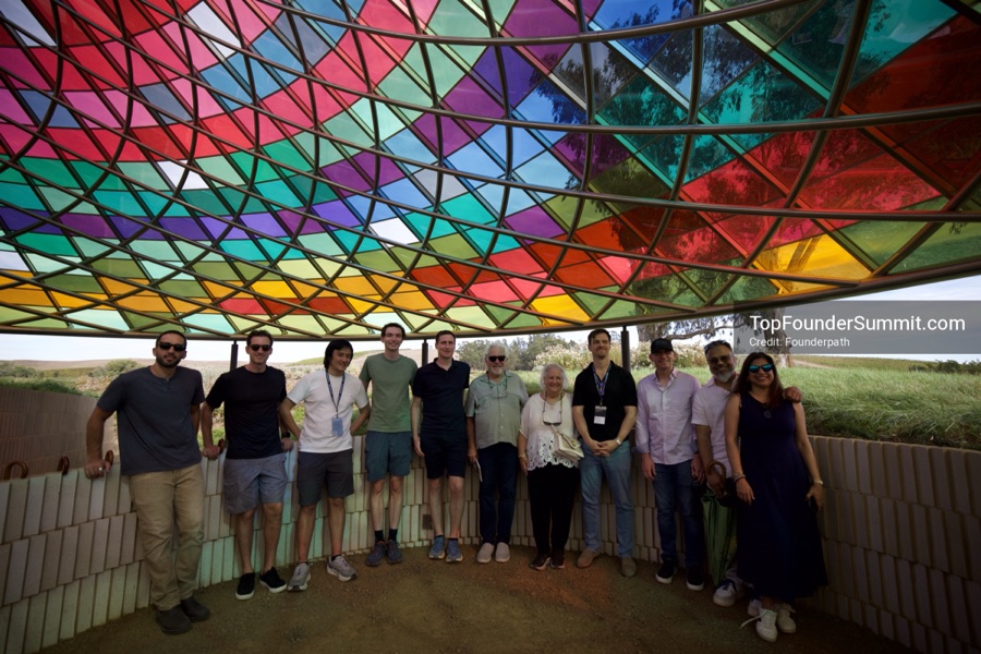 Wine, land and art tour at Donum Estate with founders from the Top Founders Summit Napa 2026